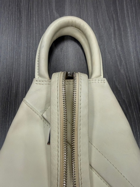 Valentina Italia Leather Convertible Backpack Sling Bag Purse Color: Ivory main image 12